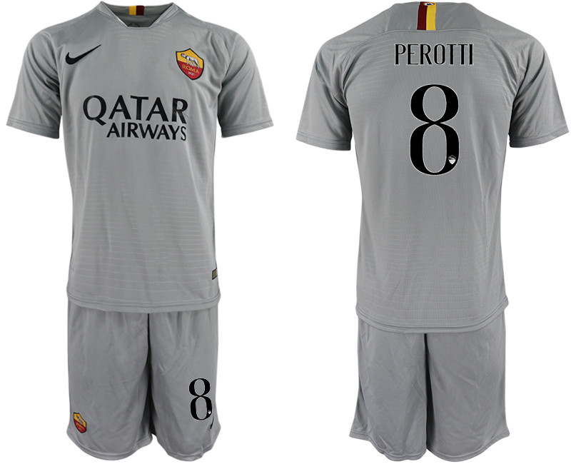 2018 19 Roma 8 PEROTTI Away Soccer Jersey