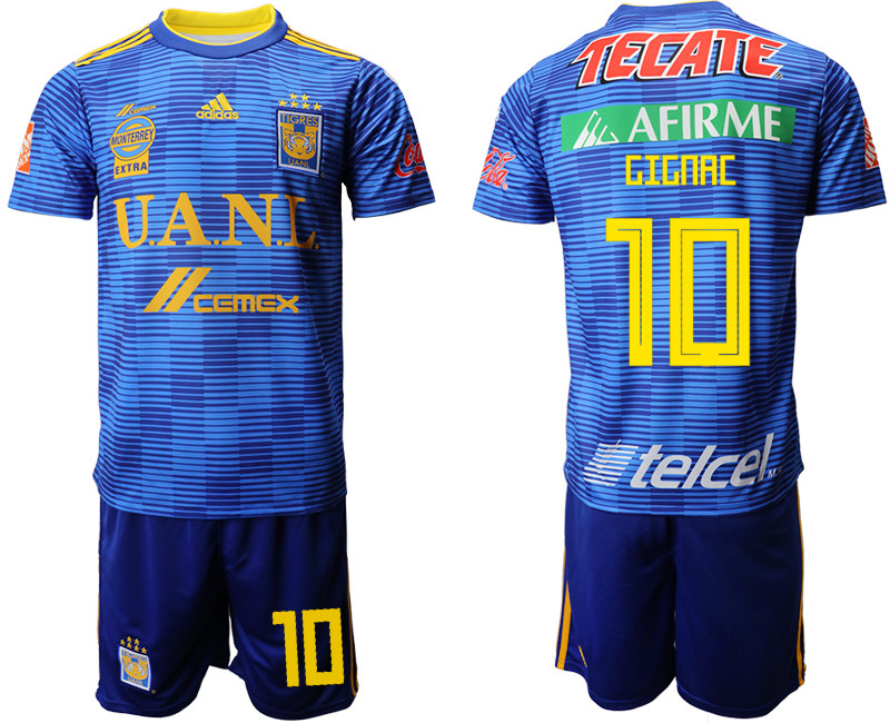 2018 19 Tigres UANL 10 GIGNAC Away Soccer Jersey