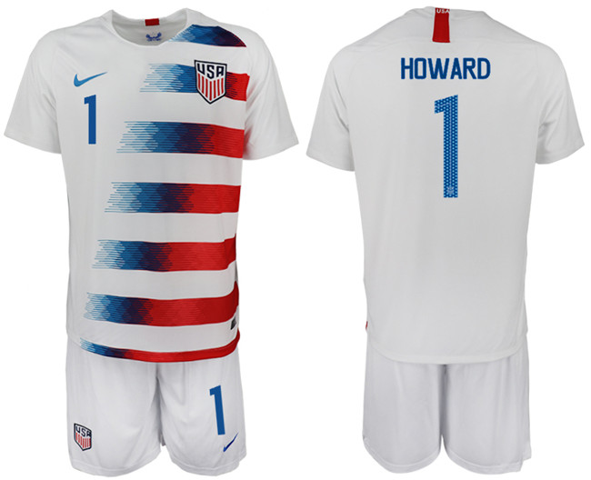 2018 19 USA 1 HOWARD Home Soccer Jersey