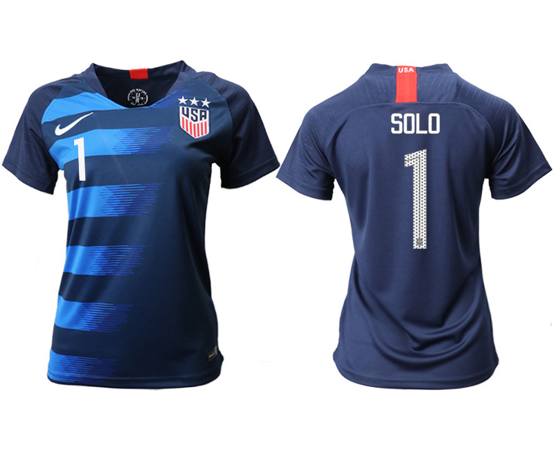 2018 19 USA 1 SOLO Away Women Soccer Jersey