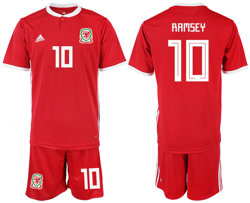 2018 19 Welsh 10 RAMSEY Home Soccer Jersey