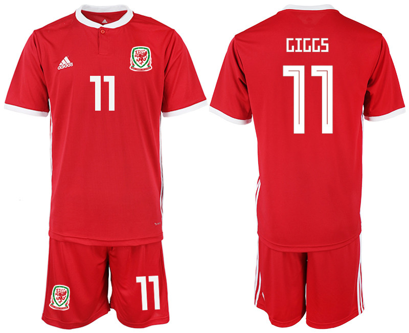 2018 19 Welsh 11 GIGGS Home Soccer Jersey