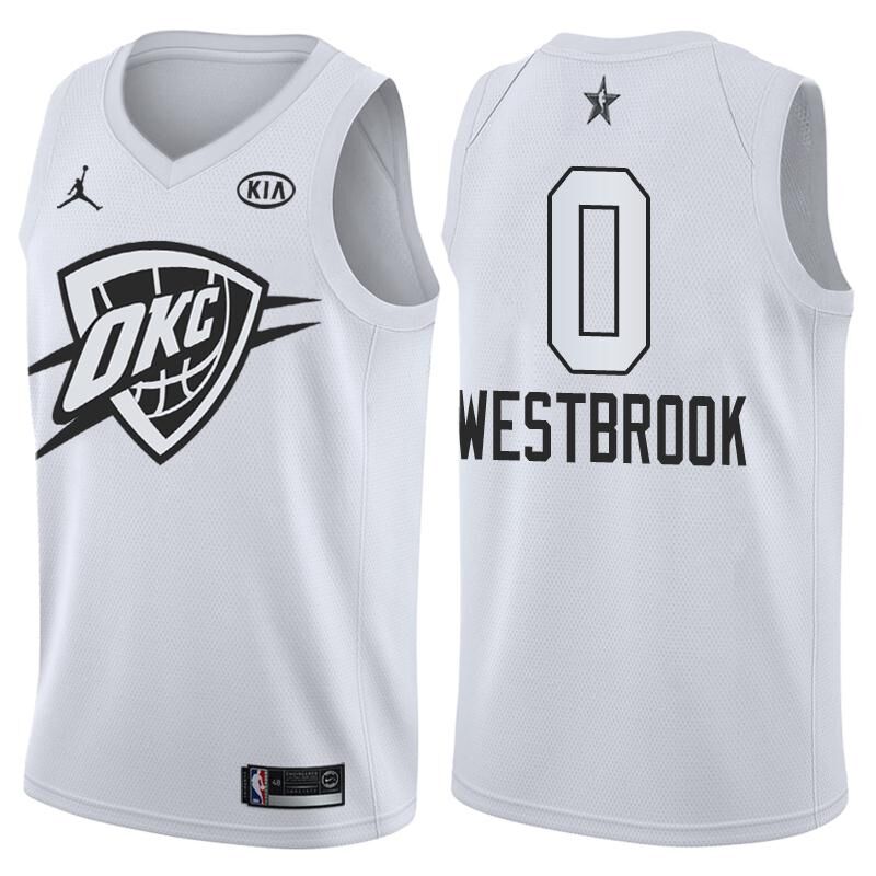 2018 All Star Game jersey #0 Russell Westbrook White jersey