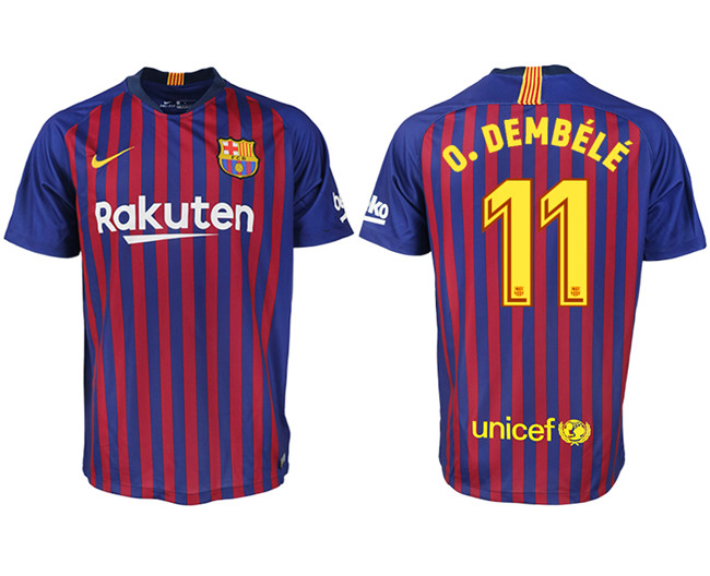 2019 19 Barcelona 11 A.DEMBELE Home Thailand Soccer Jersey