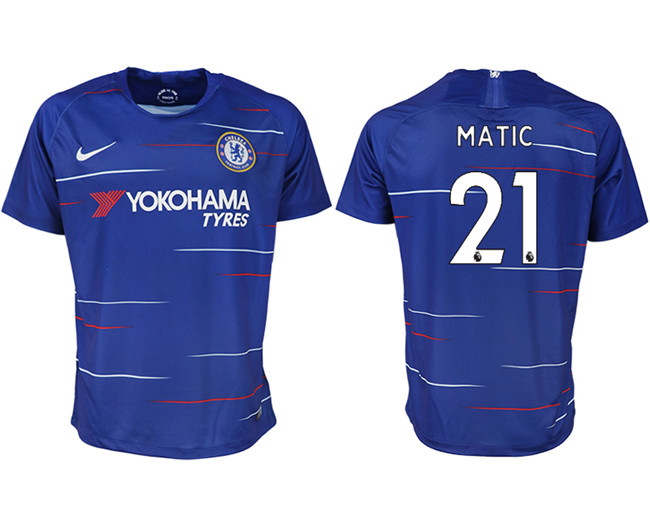 2019 19 Chelsea FC 21 MATIC Home Thailand Soccer Jersey