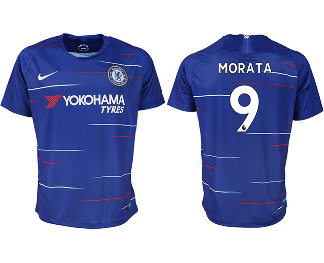 2019 19 Chelsea FC 9 MORATA Home Thailand Soccer Jersey