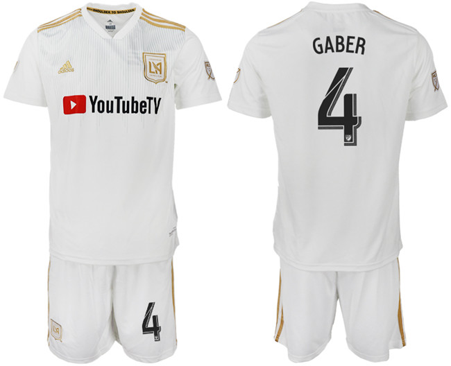 2019 19 Los Angeles FC 4 GABER Away Soccer Jersey