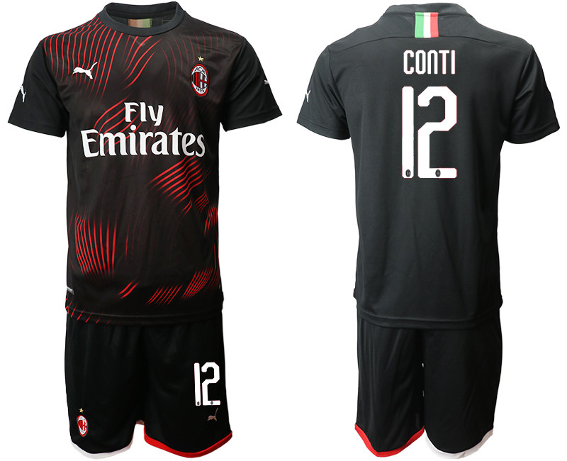 2019 20 AC Milan 12 CONTI Third Away Soccer Jersey