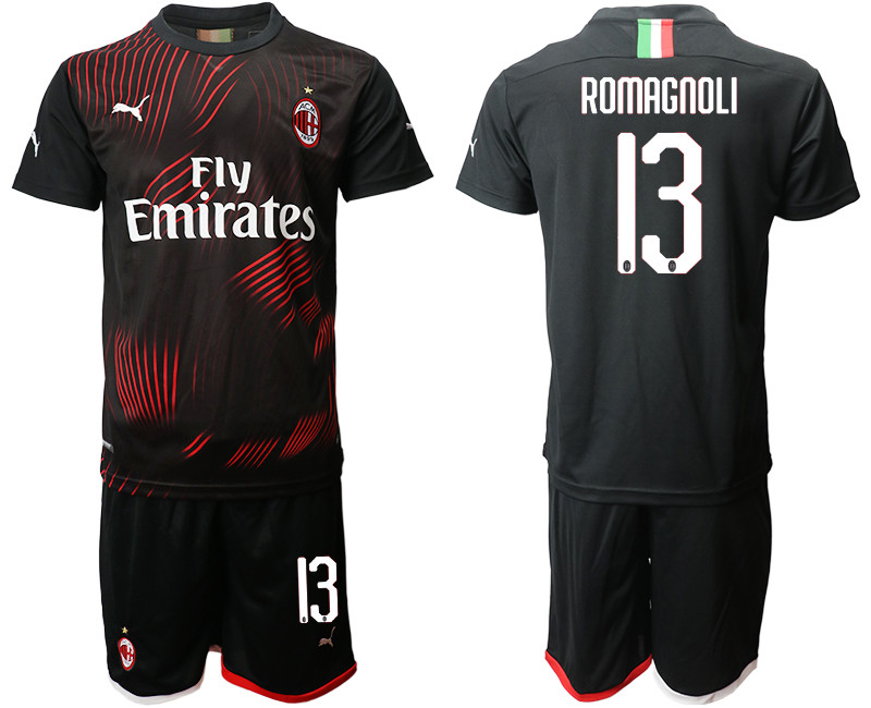 2019 20 AC Milan 13 ROMAGNOLI Third Away Soccer Jersey