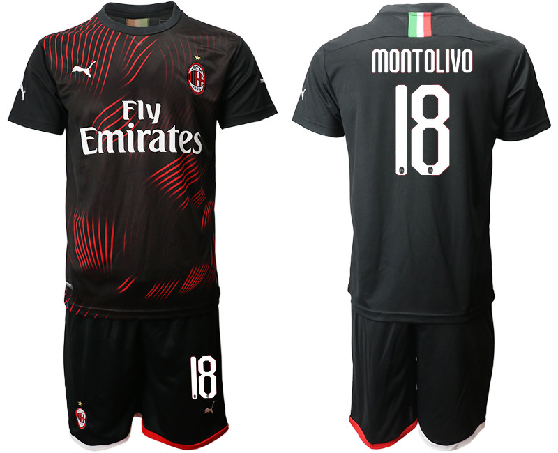 2019 20 AC Milan 18 MONTOLIVO Third Away Soccer Jersey