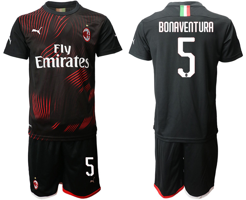 2019 20 AC Milan 5 BONAVENTURA Third Away Soccer Jersey