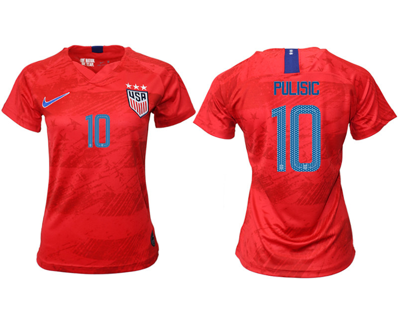 2019 20 America 10 PULISIC Away Women Soccer Jersey