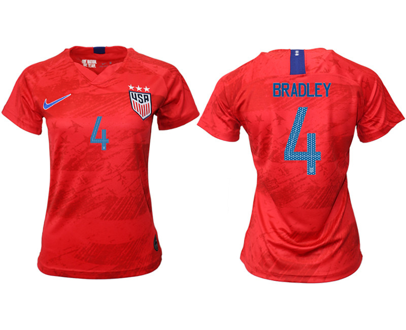 2019 20 America 4 BRADLEY Away Women Soccer Jersey