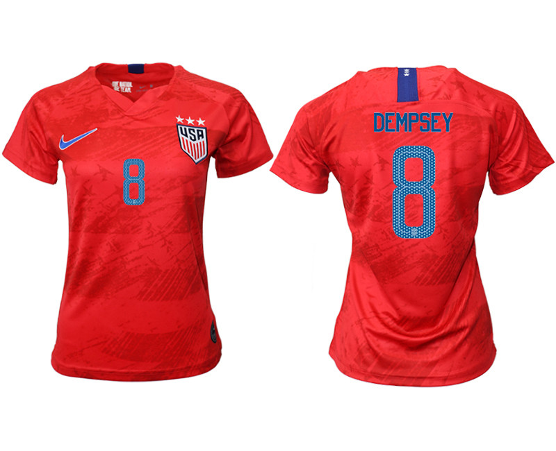 2019 20 America 8 DEMPSEY Away Women Soccer Jersey