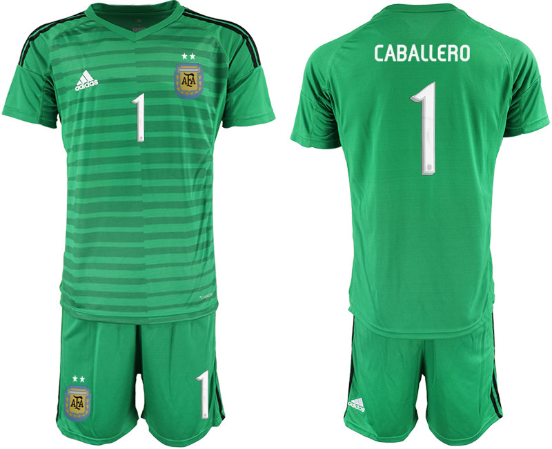 2019 20 Argentina 1 CABALLERO Green Goalkeeper Soccer Jerseys