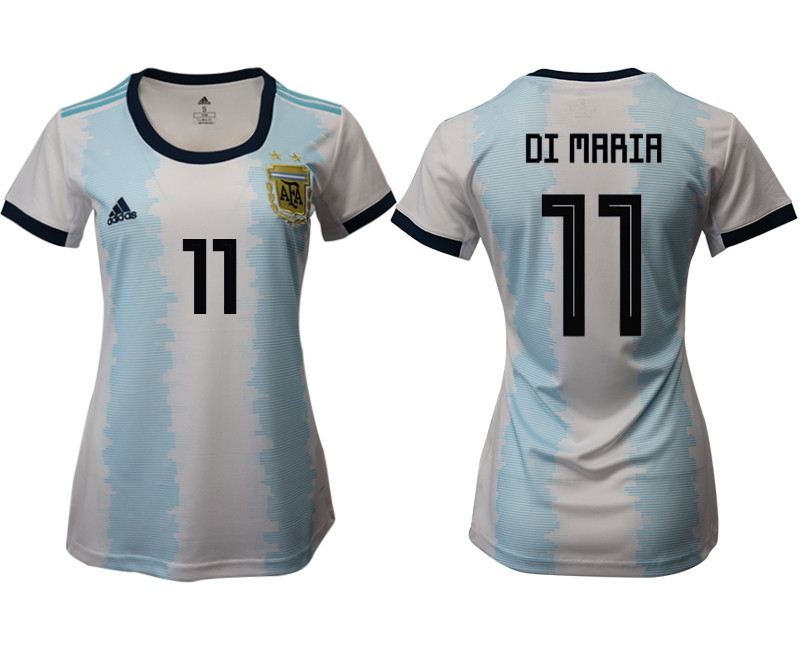 2019 20 Argentina 11 DI MARIA Home Women Soccer Jersey