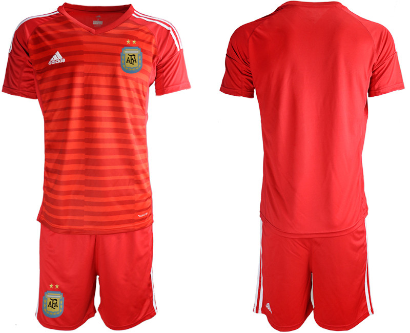 2019 20 Argentina Red Goalkeeper Soccer Jersey