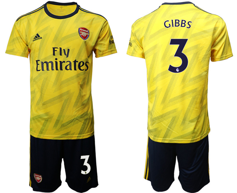 2019 20 Arsenal 3 GIBBS Away Soccer Jersey