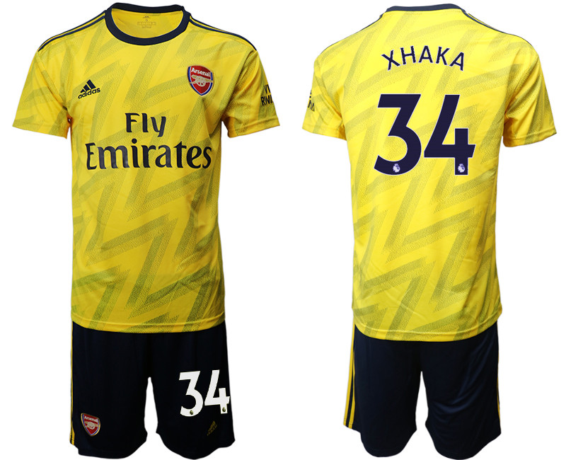 2019 20 Arsenal 34 XHAKA Away Soccer Jersey