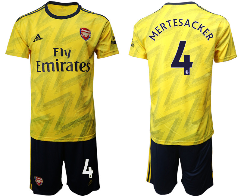 2019 20 Arsenal 4 MERTESACKER Away Soccer Jersey