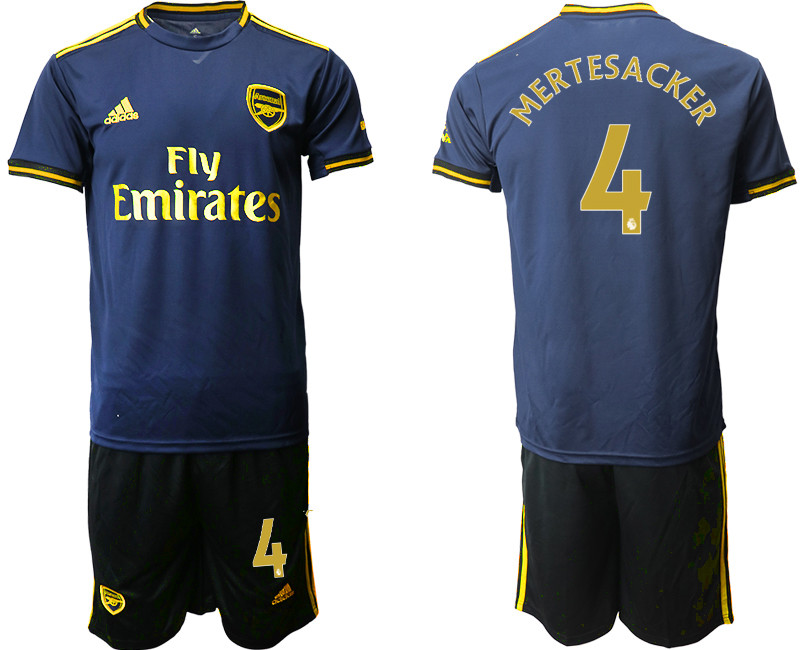 2019 20 Arsenal 4 MERTESACKER Third Away Soccer Jersey