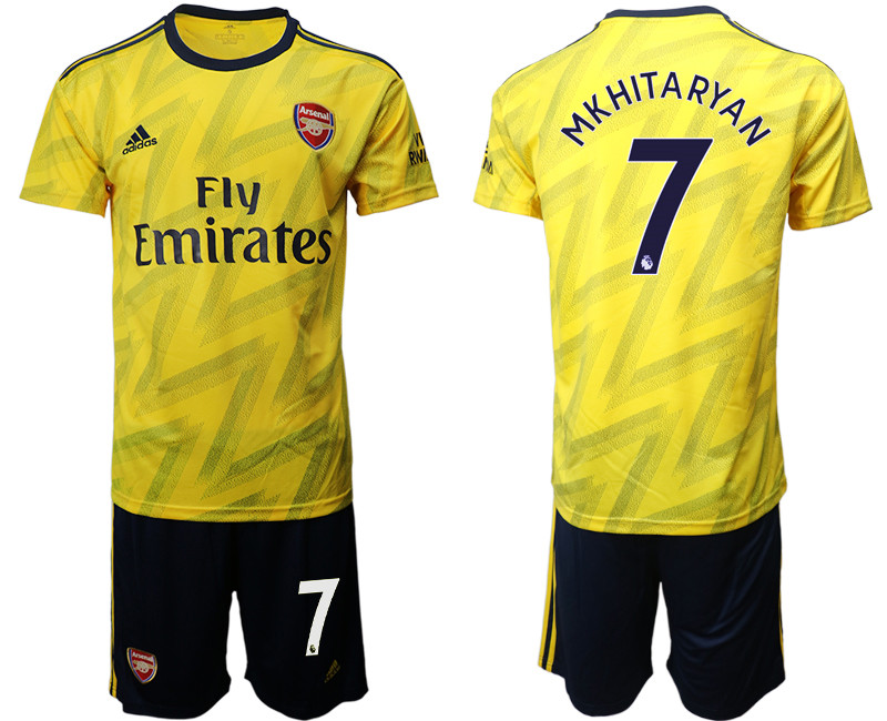 2019 20 Arsenal 7 MKHITARYAN Away Soccer Jersey