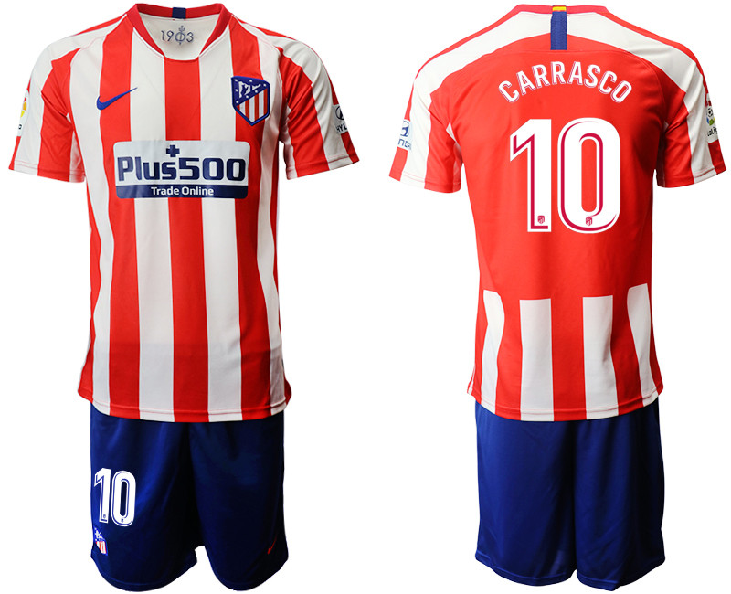 2019 20 Atletico Madrid 10 CARRASCO Home Soccer Jersey