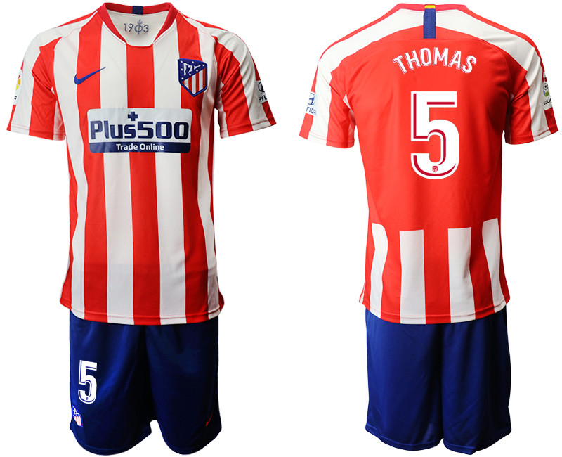 2019 20 Atletico Madrid 5 THOMAS Home Soccer Jersey