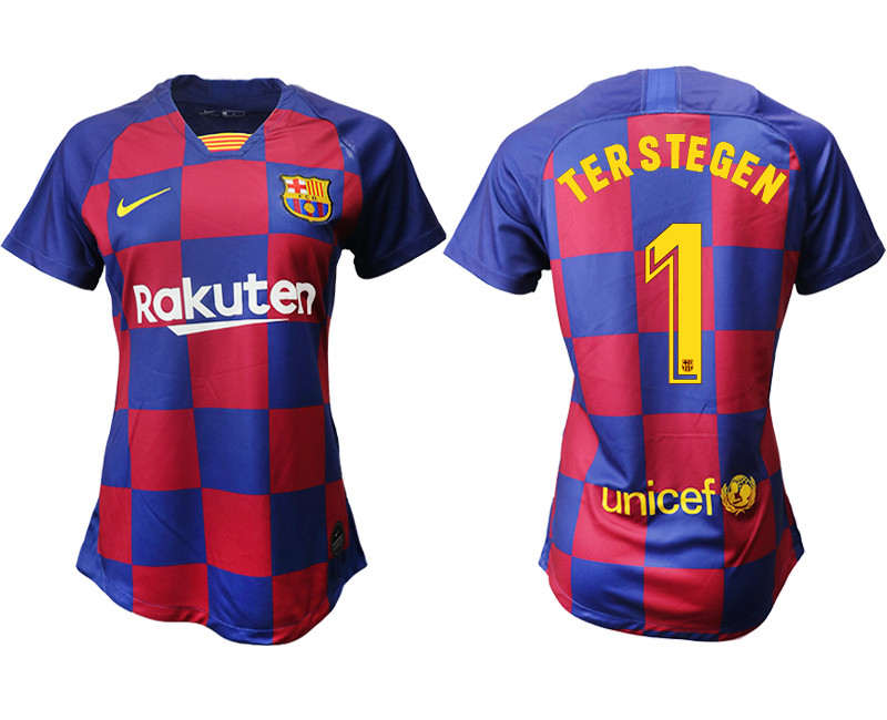 2019 20 Barcelona 1 TER STEGEN Home Women Soccer Jersey