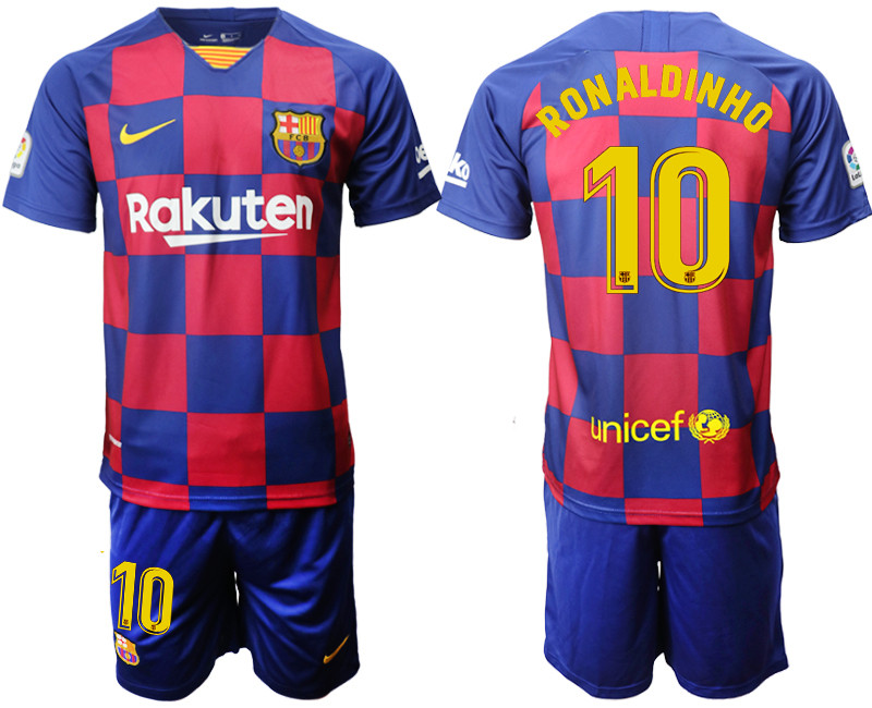 2019 20 Barcelona 10 RONALDINHO Home Soccer Jersey