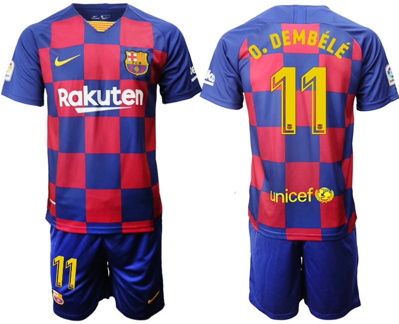 2019 20 Barcelona 11 O. DEMBELE Home Soccer Jersey