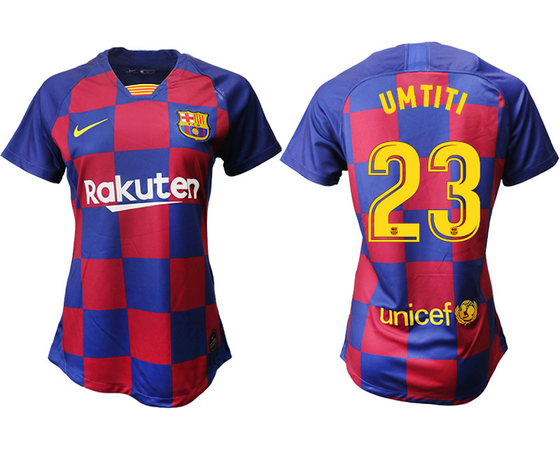 2019 20 Barcelona 23 UMTITI Home Women Soccer Jersey