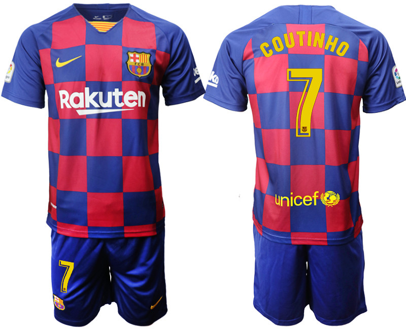 2019 20 Barcelona 7 COUTINHO Home Soccer Jersey