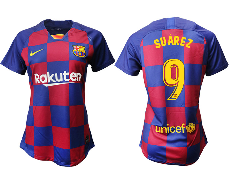 2019 20 Barcelona 9 SUAREZ Home Women Soccer Jersey