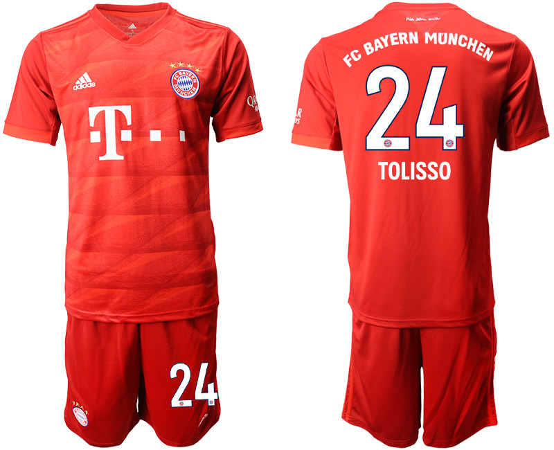 2019 20 Bayern Munchen 24 TOLISSO Home Soccer Jersey