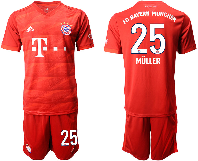 2019 20 Bayern Munchen 25 MULLER Home Soccer Jersey