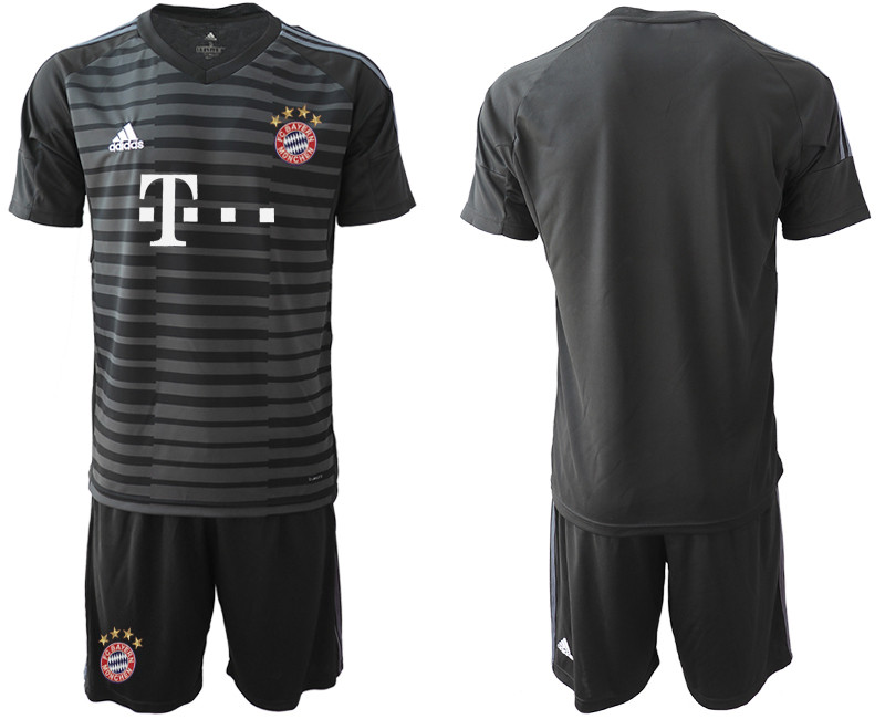 2019 20 Bayern Munchen Black Goalkeepe Soccer Jersey