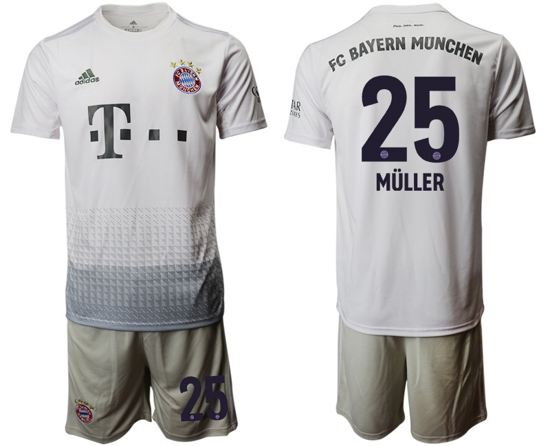 2019 20 Bayern Munich 25 MULLER Away Soccer Jersey