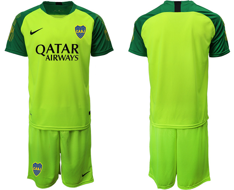 2019 20 Boca Juniors Fluorescent Green Goalkeeper Soccer Jersey