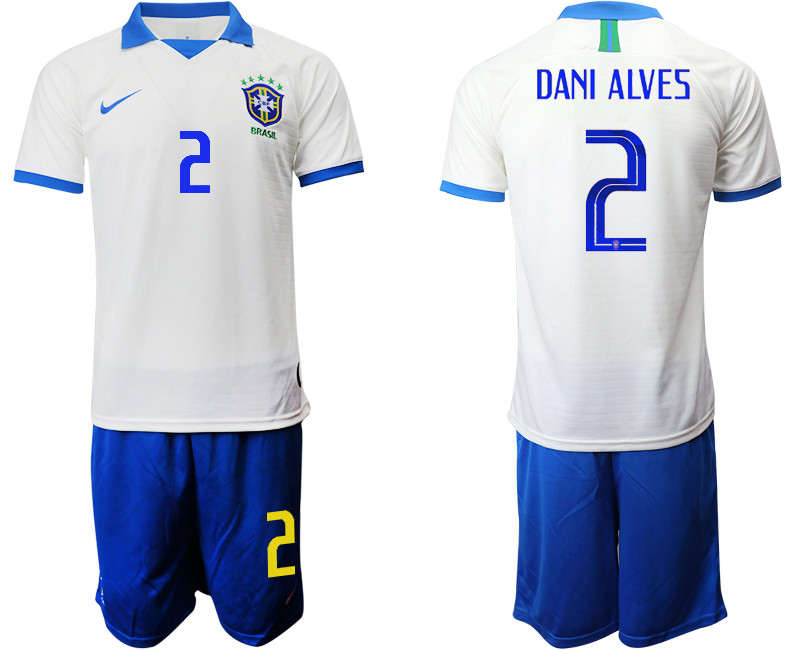 2019 20 Brazil 2 DANI ALVES White Special Edition Soccer Jersey