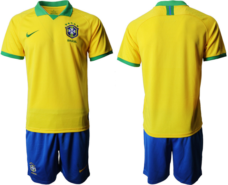 2019 20 Brazil Home Soccer Jersey