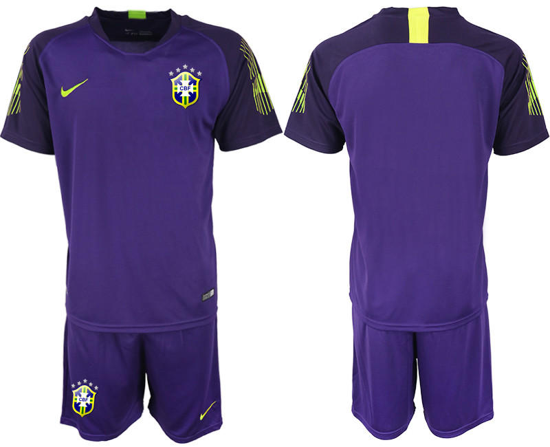 2019 20 Brazil Purple Goalkeeper Soccer Jersey