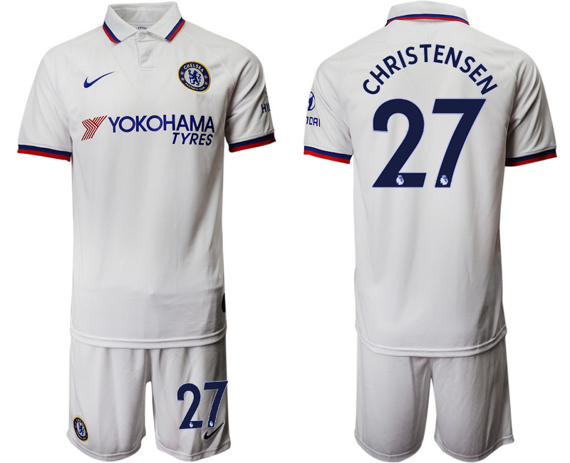 2019 20 Chelsea 27 CHRISTENSEN Away Soccer Jersey