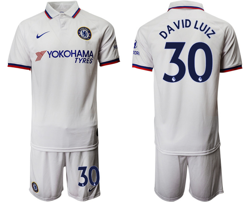 2019 20 Chelsea 30 D A VID LUIZ Away Soccer Jersey