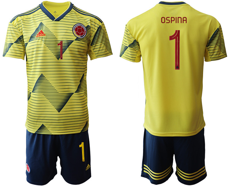 2019 20 Colombia 1 OSPINA Home Soccer Jersey