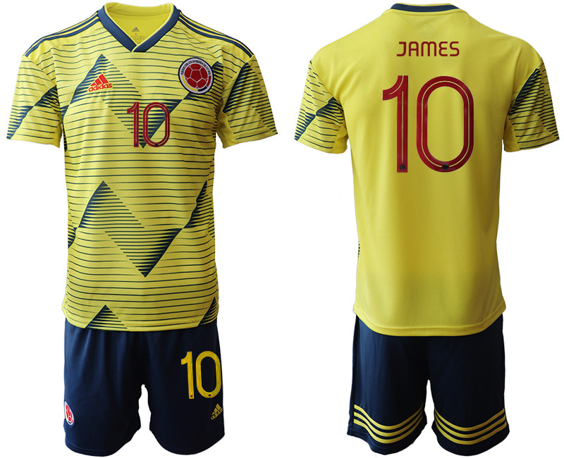 2019 20 Colombia 10 JAMES Home Soccer Jersey