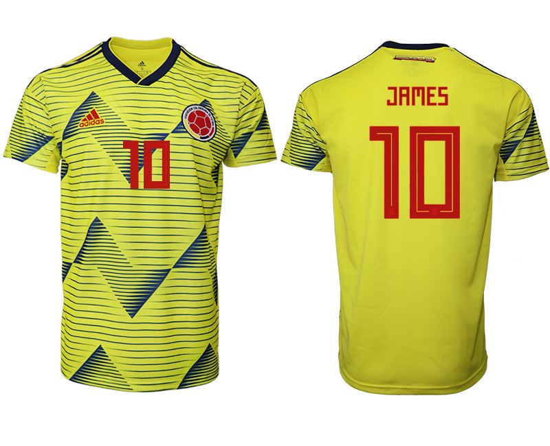 2019 20 Colombia 10 JAMES Home Thailand Soccer Jersey