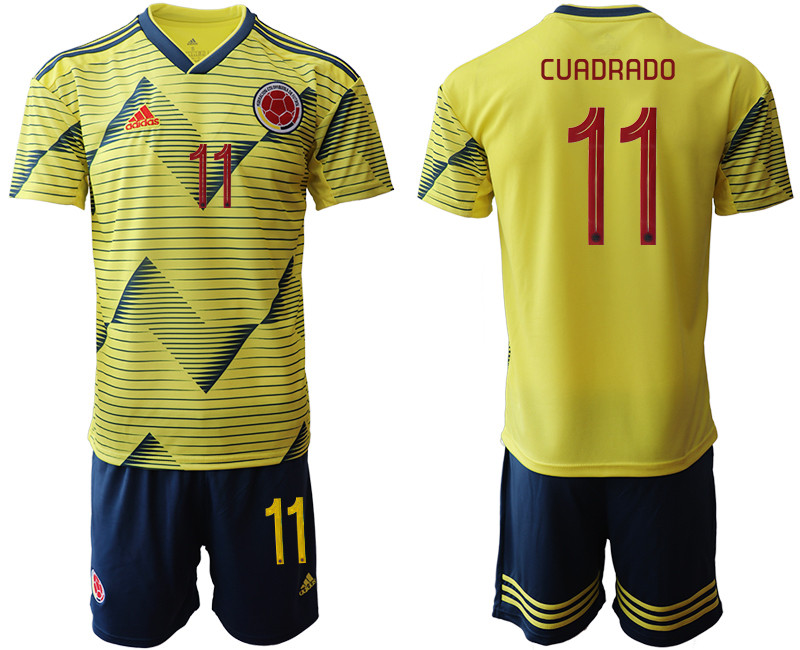 2019 20 Colombia 11 CUADRADO Home Soccer Jersey