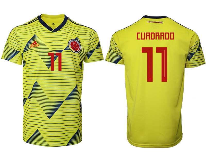 2019 20 Colombia 11 CUADRADO Home Thailand Soccer Jersey