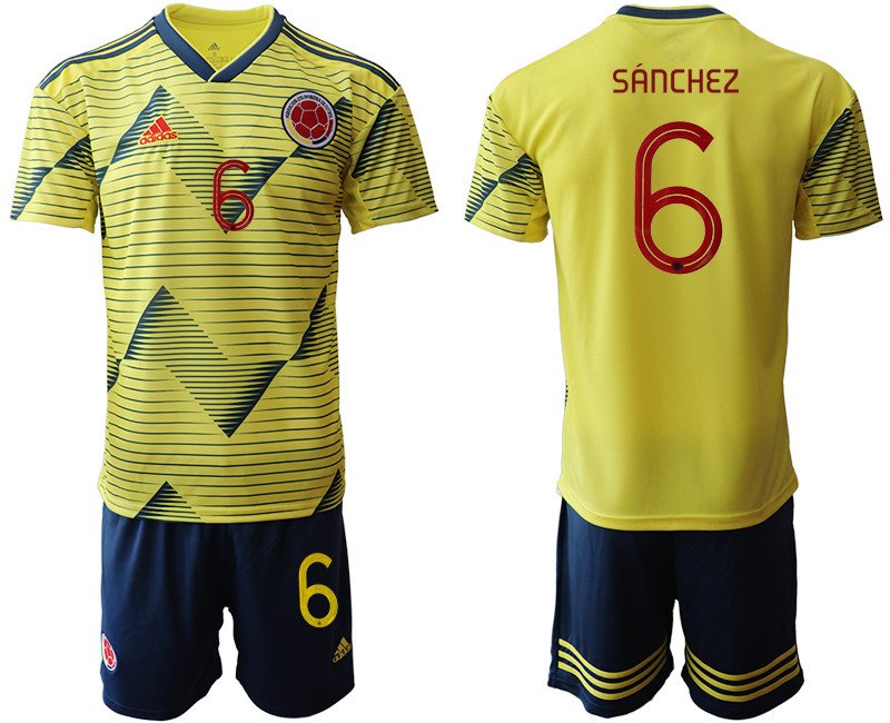 2019 20 Colombia 6 SANCHEZ Home Soccer Jersey